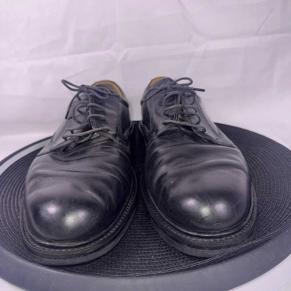 ECCO Mens Comfort Fibre System Black Shoe Size 45 Leather 11.5